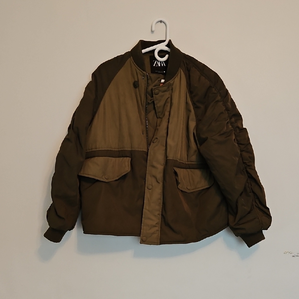 Zara Two-Tone Bomber Jacket